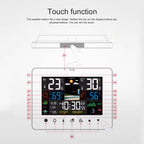 Zephytrak Home Weather Station with touch function on a white background