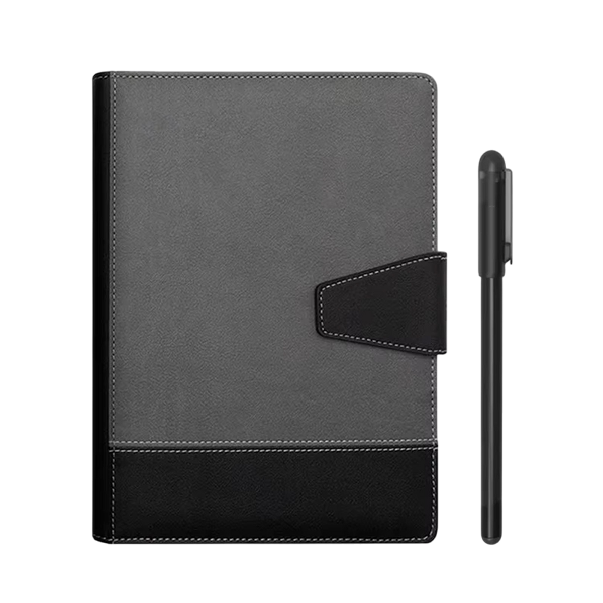 Gray and black ZihaBook Digital Notepad with a pen on a white background
