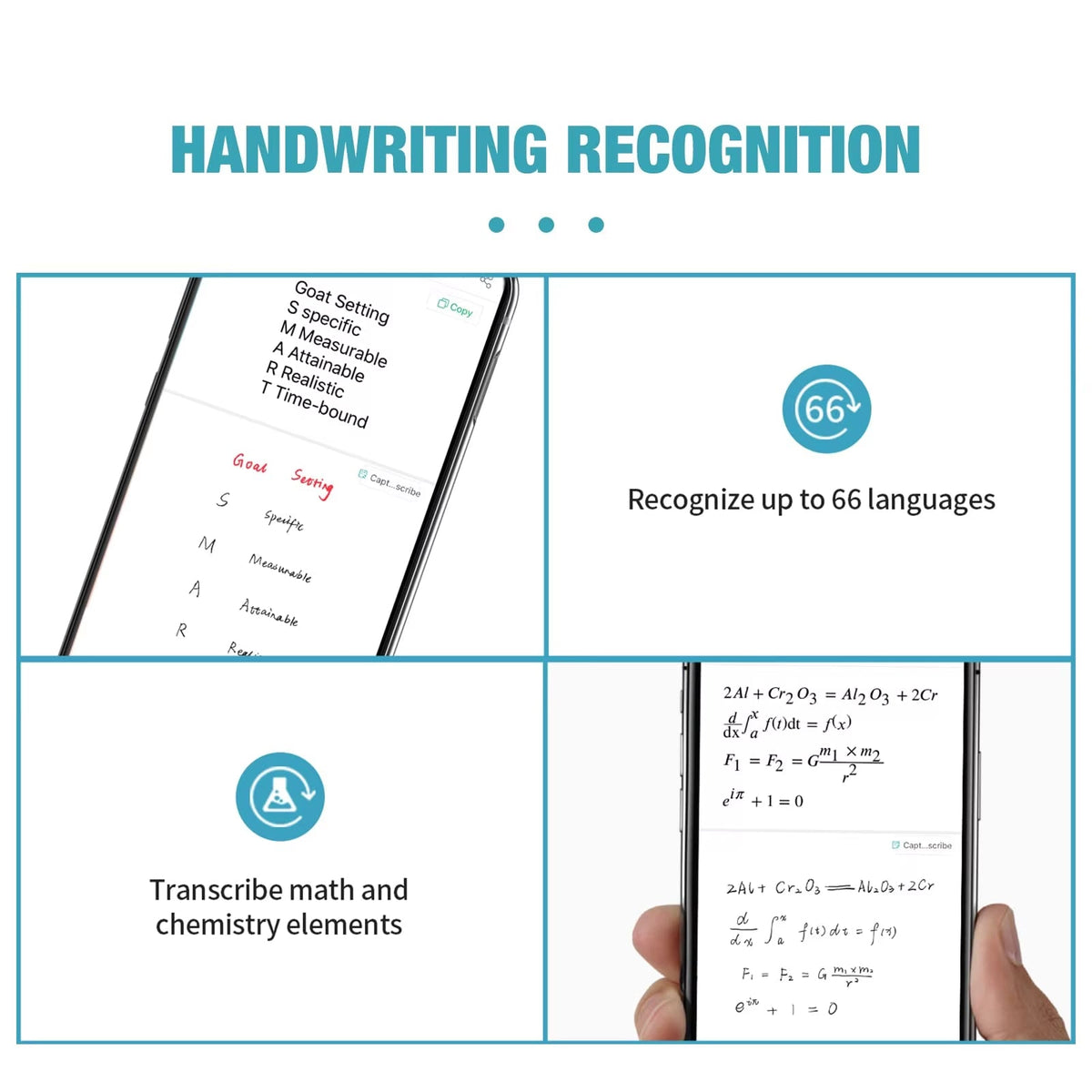 ZihaBook Digital Notepad with handwriting recognition features displayed on screen