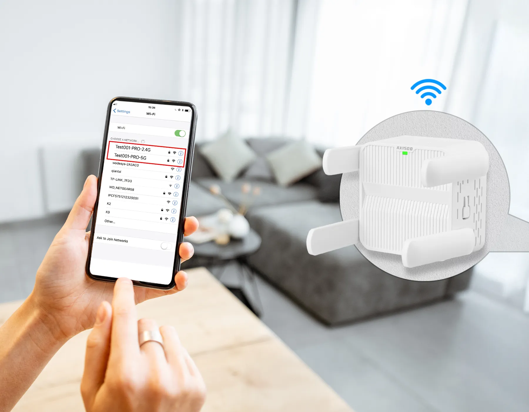 Zylos WiFi Extender one-tap setup detail