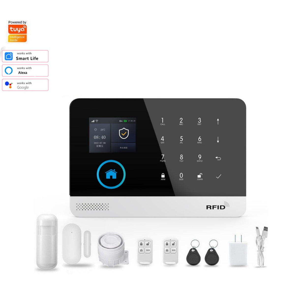 AlarmGoee Home Alarm System package contents