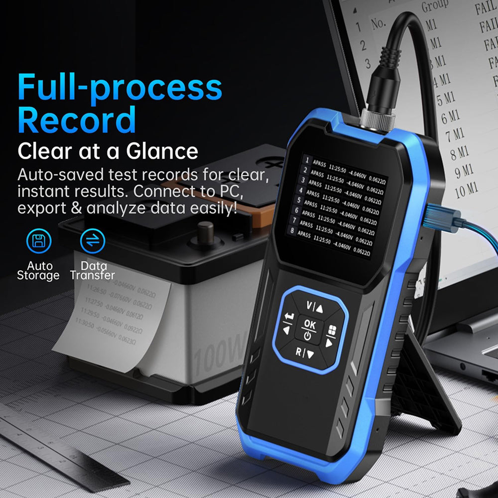 AvieHast Battery Internal Resistance Tester angled view