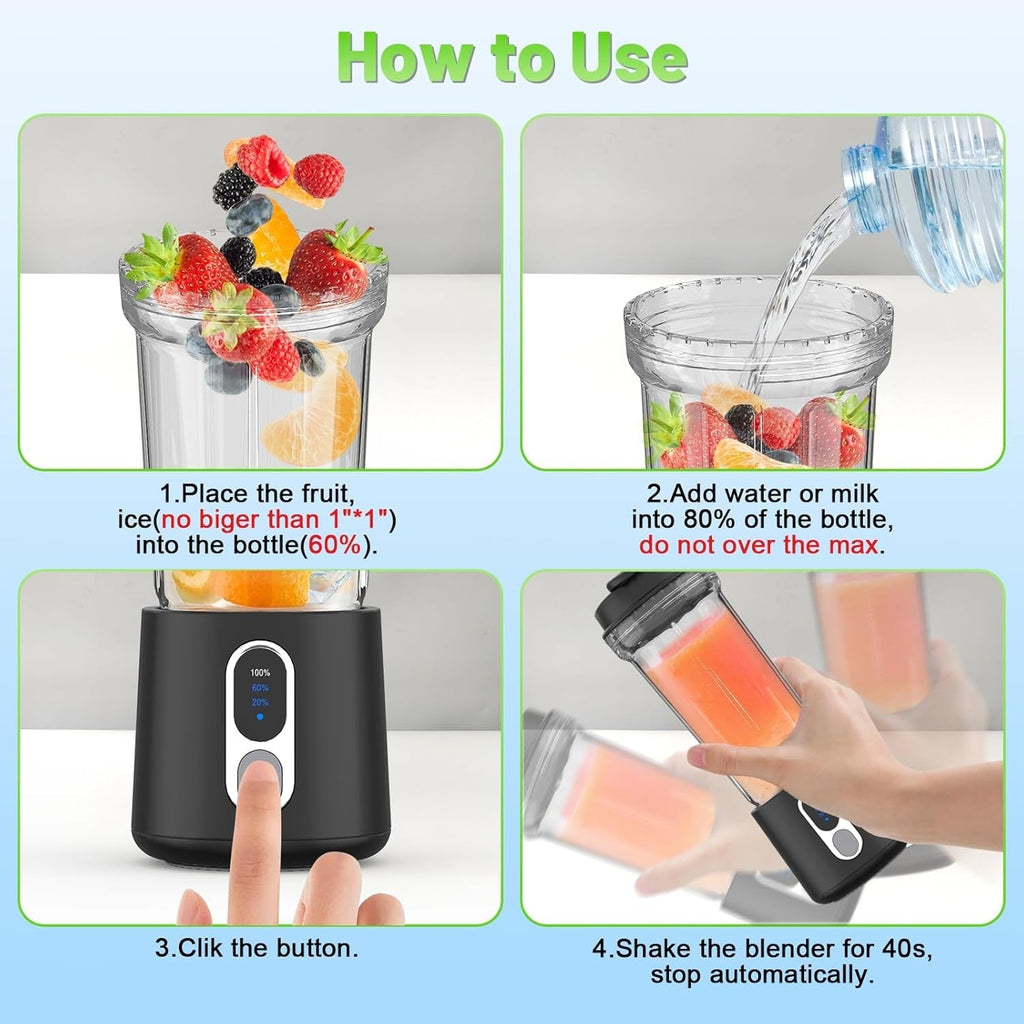 JucySpin Portable Blender in gray