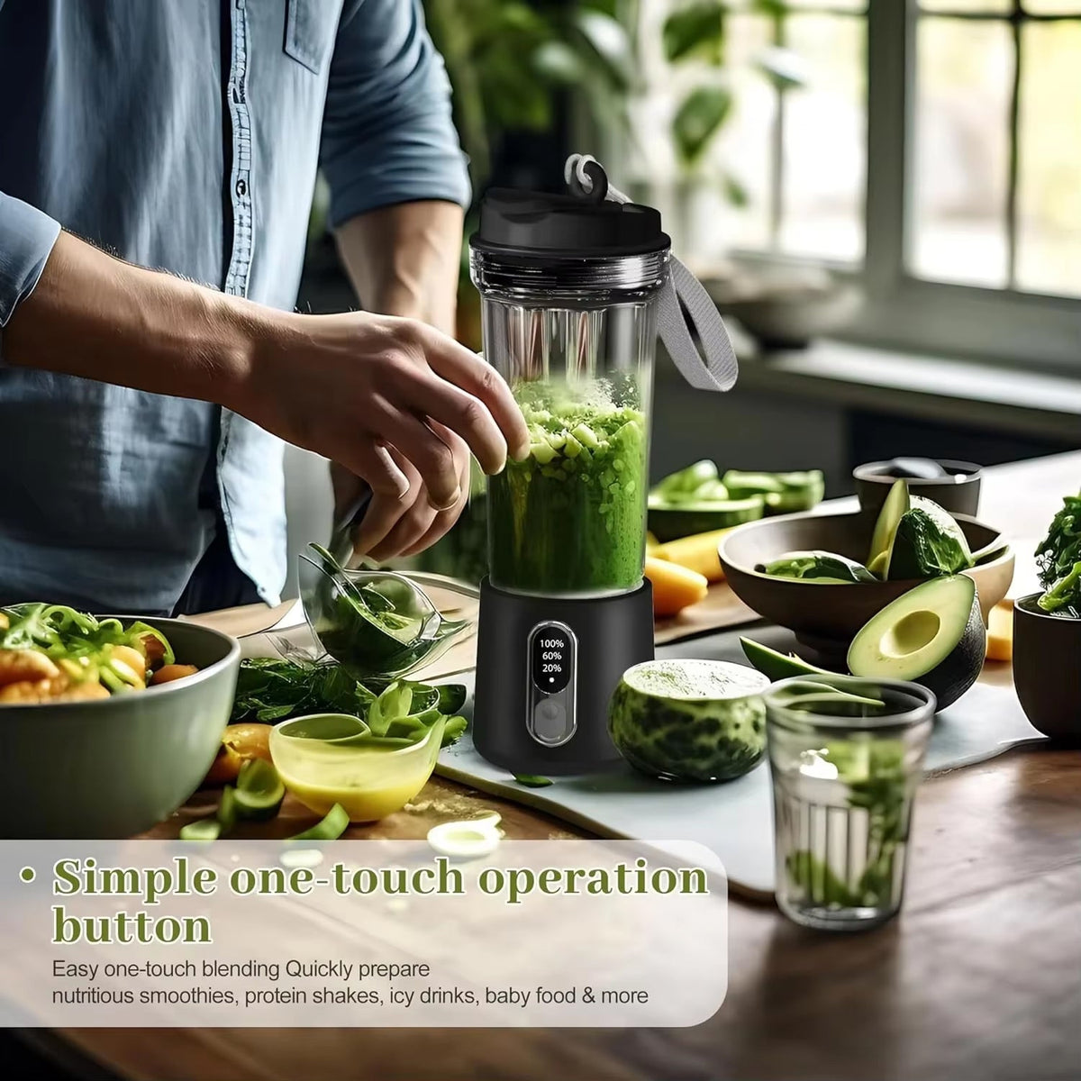 JucySpin Portable Blender USB charging