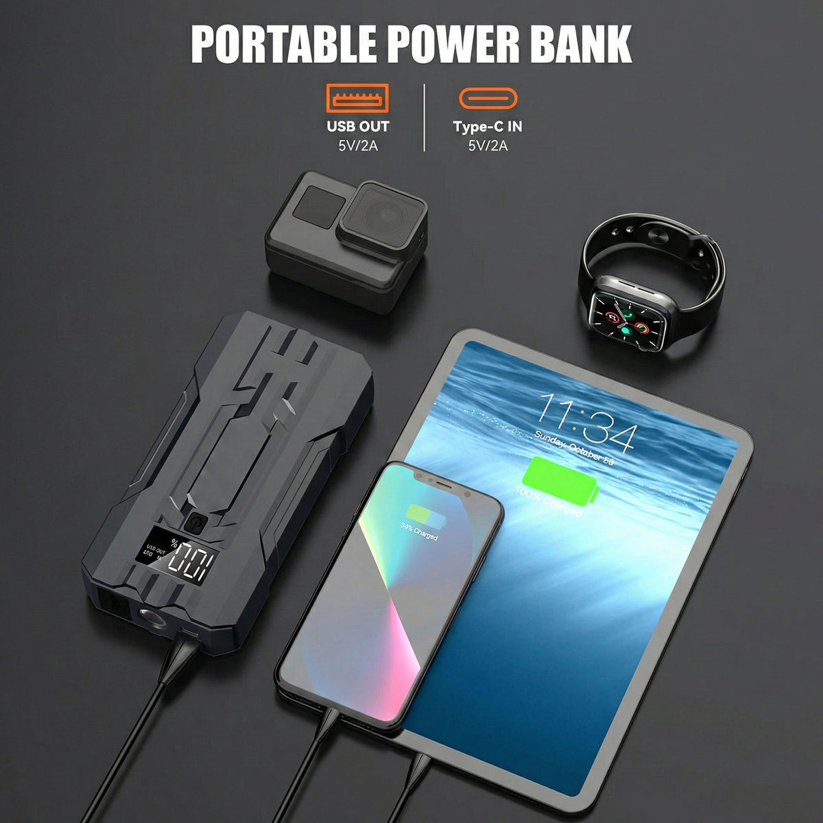 JumpeVolt Car Jump Starter design view
