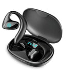 Black krevont AI Translation Earbuds
 with charging case on a white background