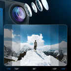 Lunaxon Action Camera dual front and rear screens