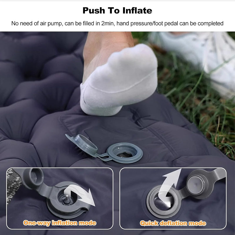 MatpiVat Double Camping Mattress integrated foot pump