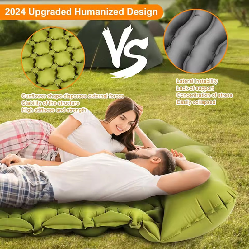 MatpiVat Double Camping Mattress pillow detail