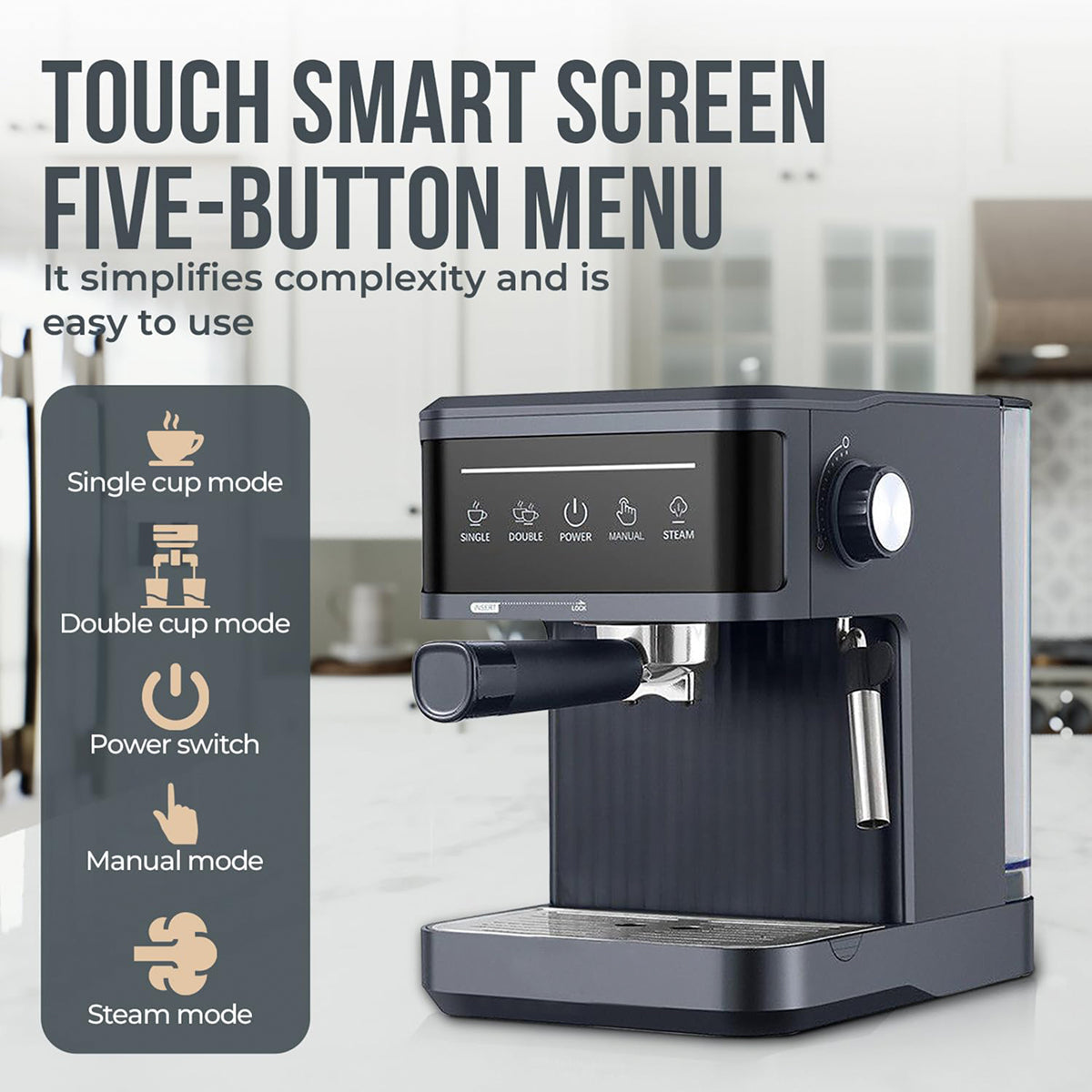MelaZost Espresso Machine lifestyle image