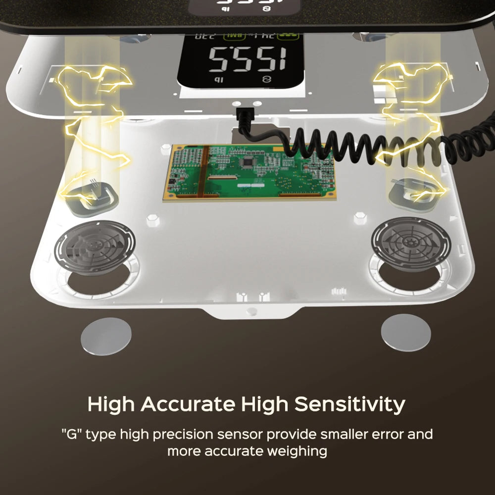 MetriNexus Smart Body Composition Scale handheld electrode in use