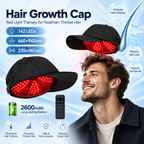 HariLumex LED Cap with handheld remote control and USB charging cable