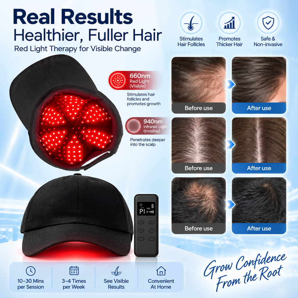 HariLumex LED Cap fit and adjustable strap for comfortable all-day wear