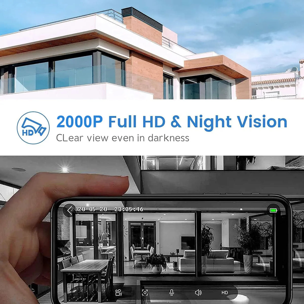 Noventrixa 2K Smart Wireless Doorbell 2K HD feature graphic