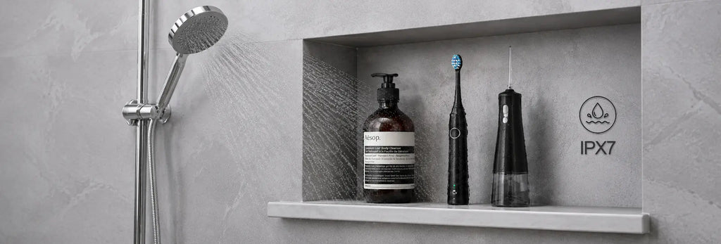 Noventrixa 5-Mode Sonic Toothbrush & Water Flosser Combo easy to fill and clean banner