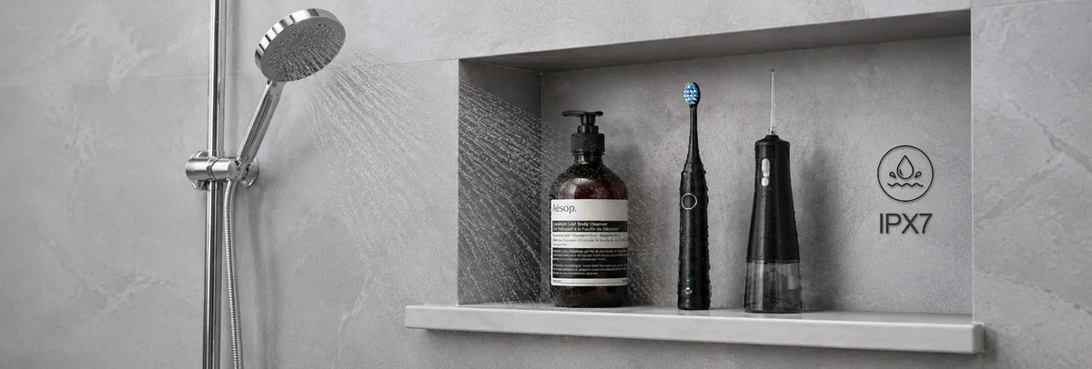 Noventrixa 5-Mode Sonic Toothbrush & Water Flosser Combo easy to fill and clean banner