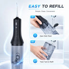 Noventrixa 5-Mode Sonic Toothbrush & Water Flosser Combo precision rotating flosser tip