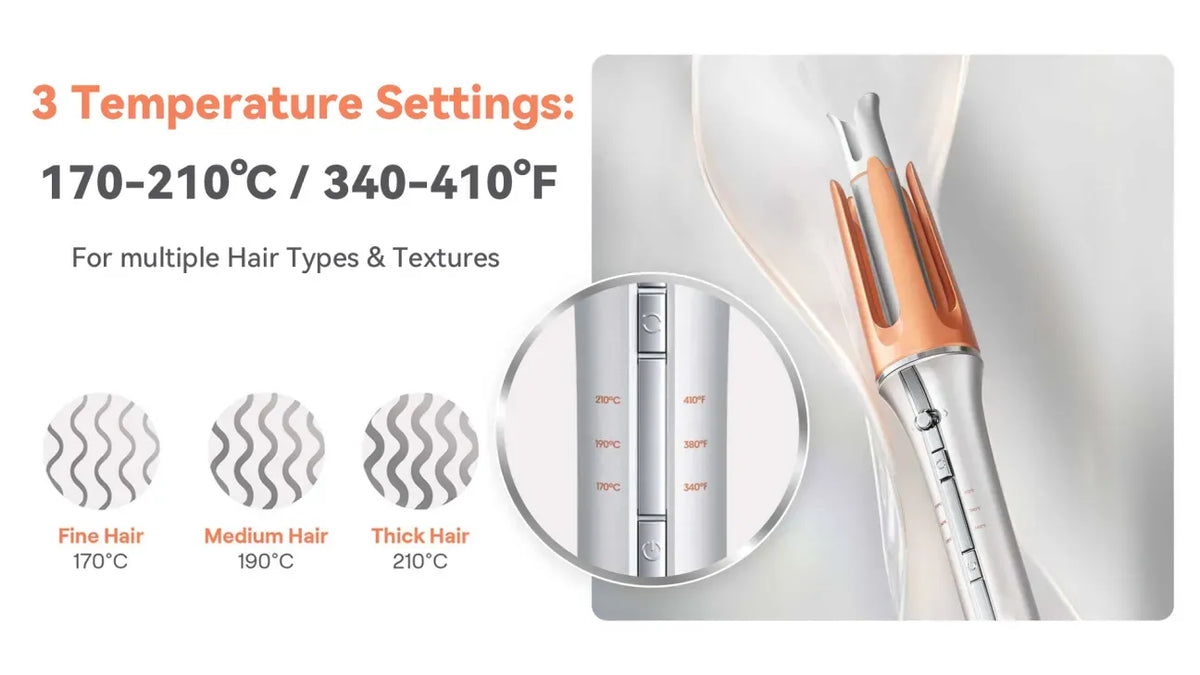 Noventrixa Automatic Hair Curler 3 temperature settings