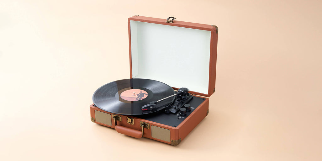 Noventrixa Bluetooth Record Player product details display