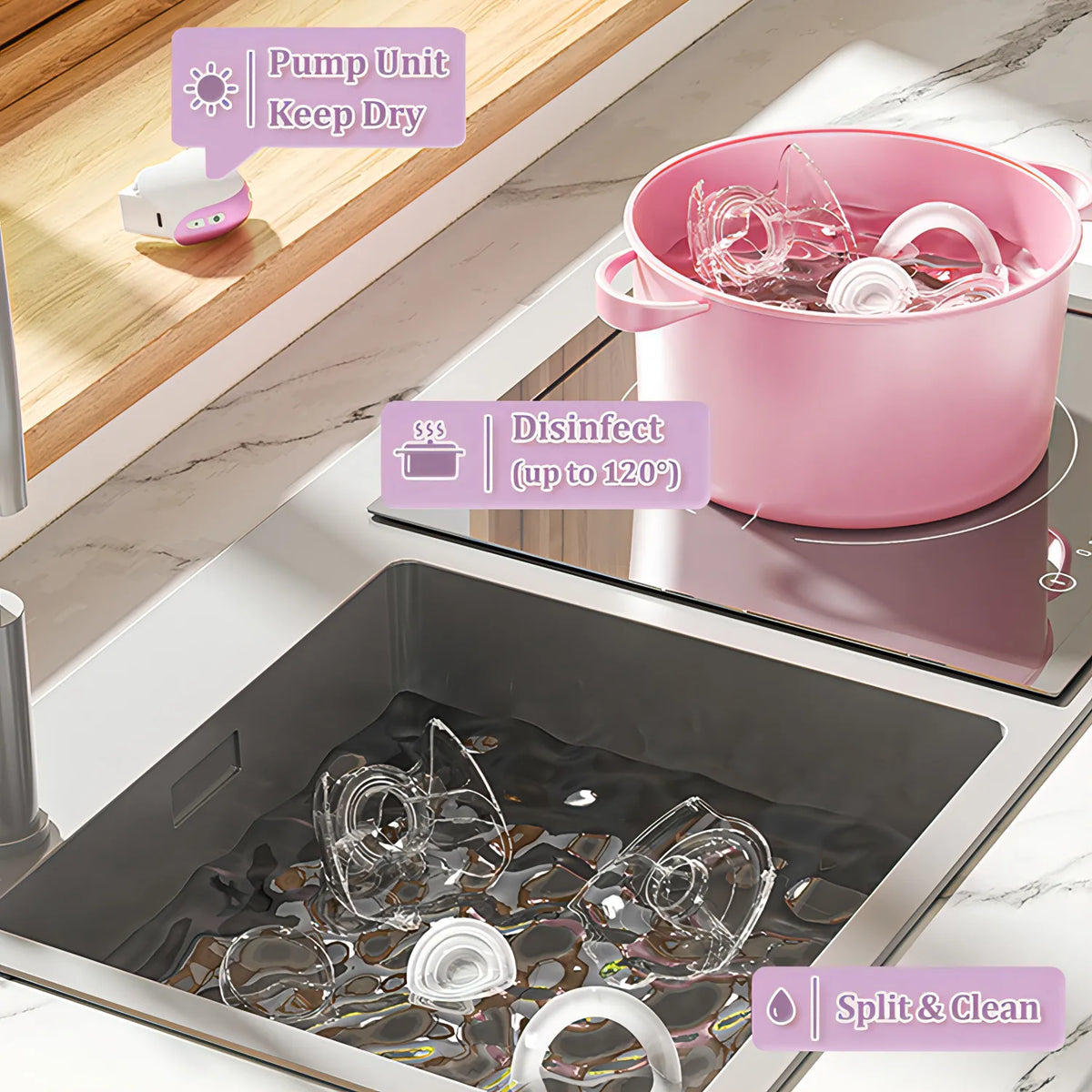 Noventrixa Breast Pump overview graphic