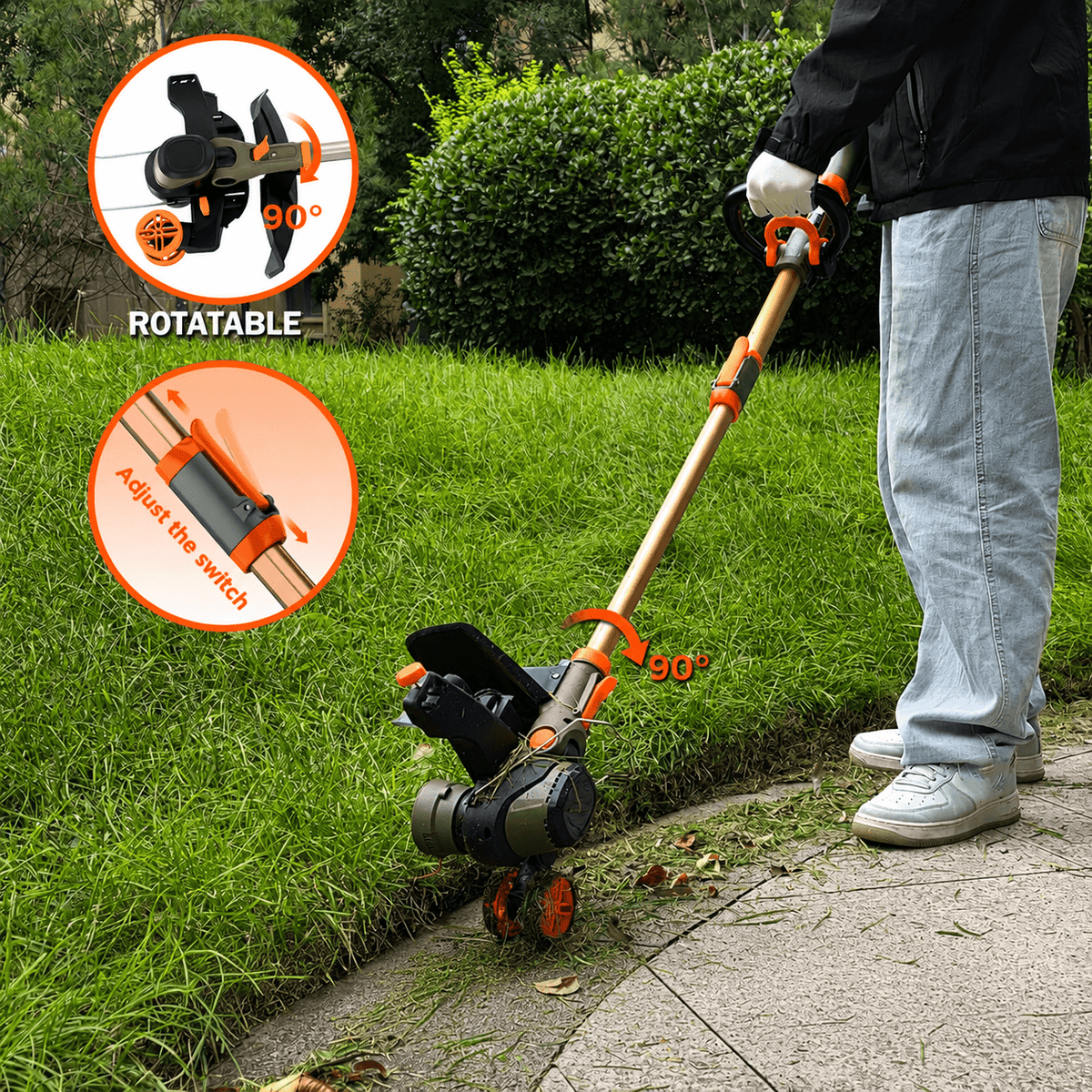 Noventrixa Cordless Brushless Strimmer auto rope spool feed