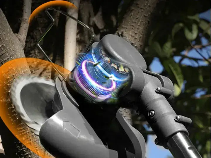 Noventrixa Cordless Brushless Strimmer in brush cutter mode