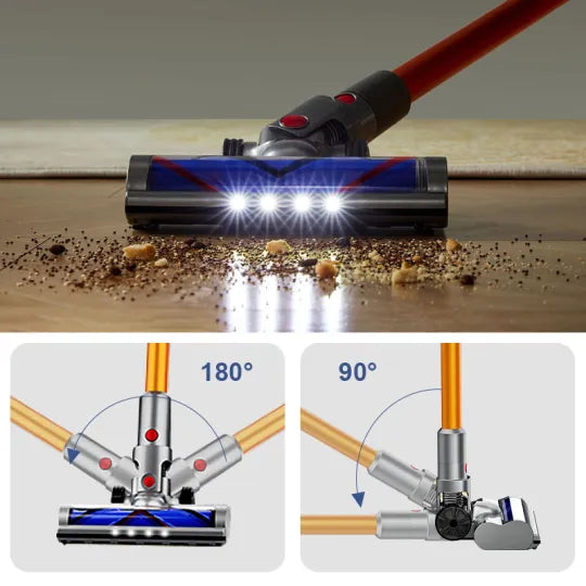 Noventrixa Cordless Stick Vacuum batteries and flexible brush head