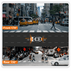 Noventrixa Dash Cam Front and Rear 4K front and 1080P rear dual-camera recording