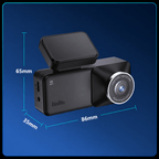 Noventrixa Dash Cam Front and Rear Type-C power, expandable storage and H.265 compression