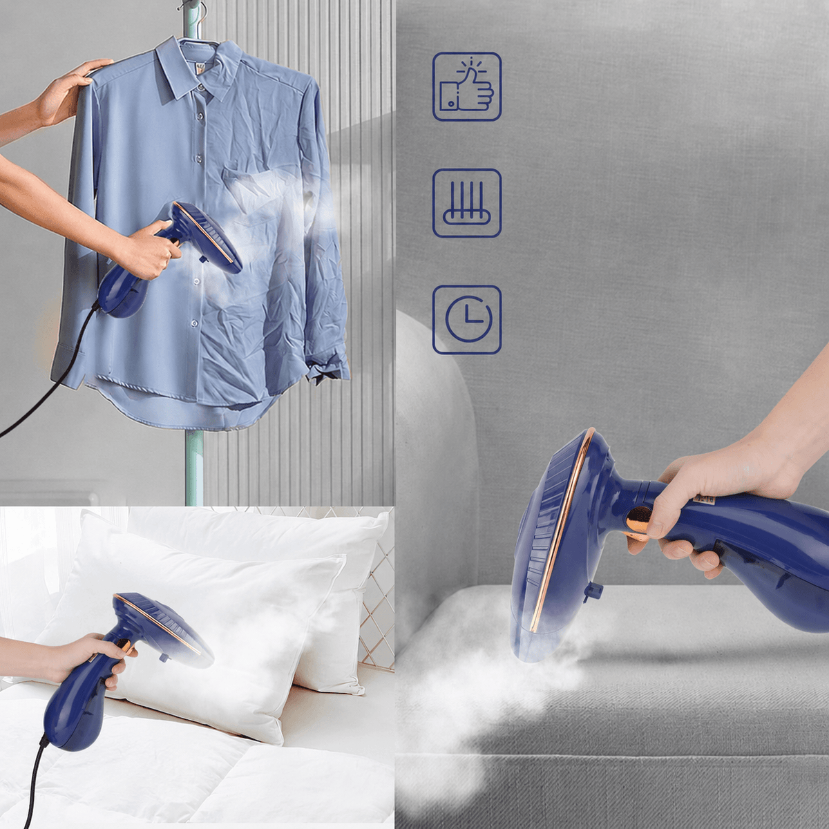 Noventrixa Garment Steamer with dual water tanks