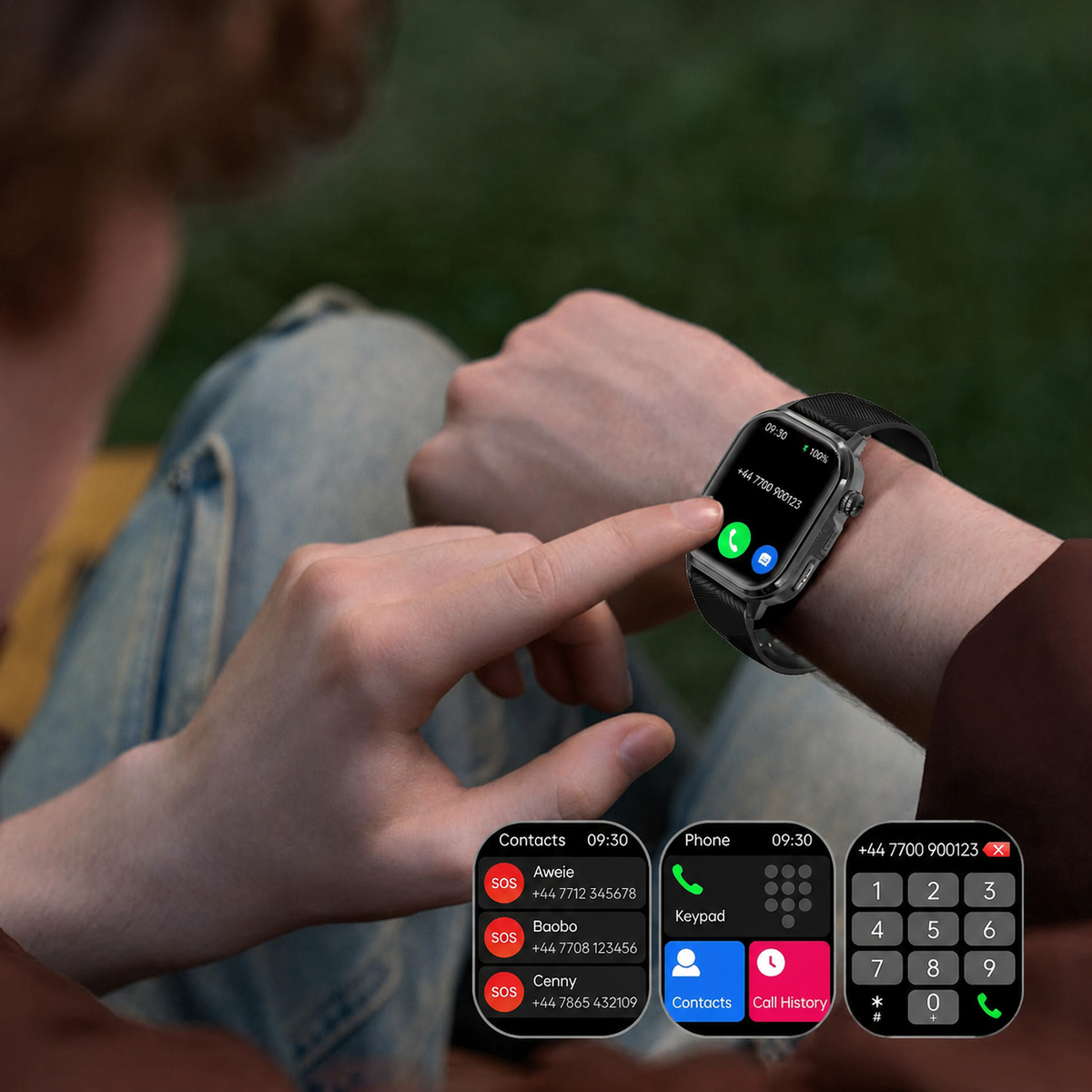Noventrixa GPS Smartwatch battery and magnetic charging