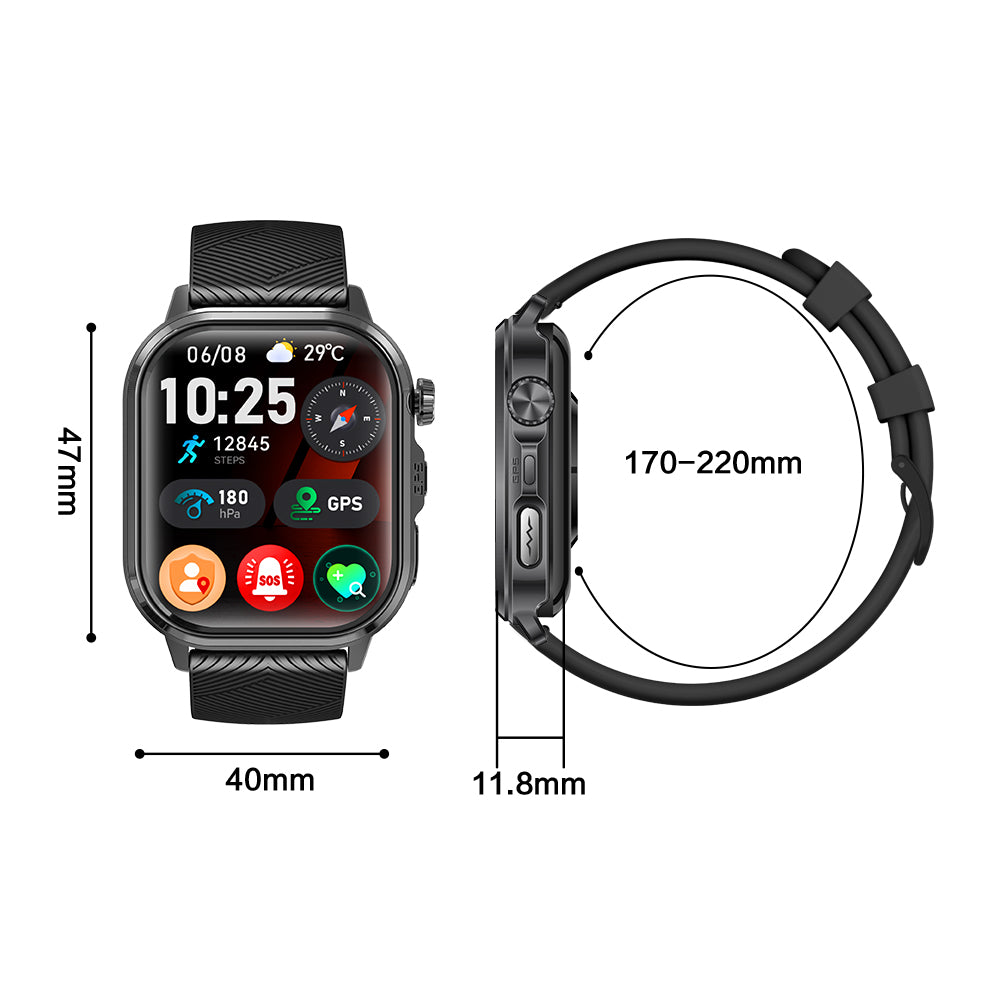 Noventrixa GPS Smartwatch music playback control