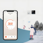 Noventrixa Heating Thermostat close-up graphic