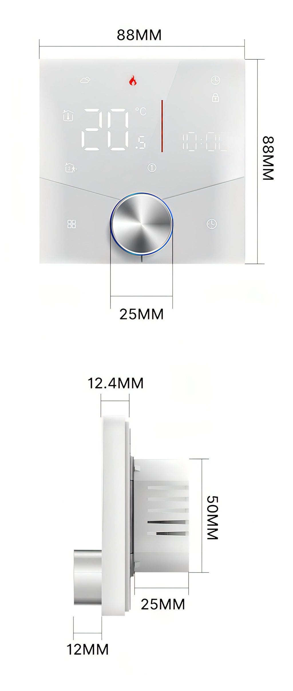 Noventrixa Heating Thermostat detail showcase