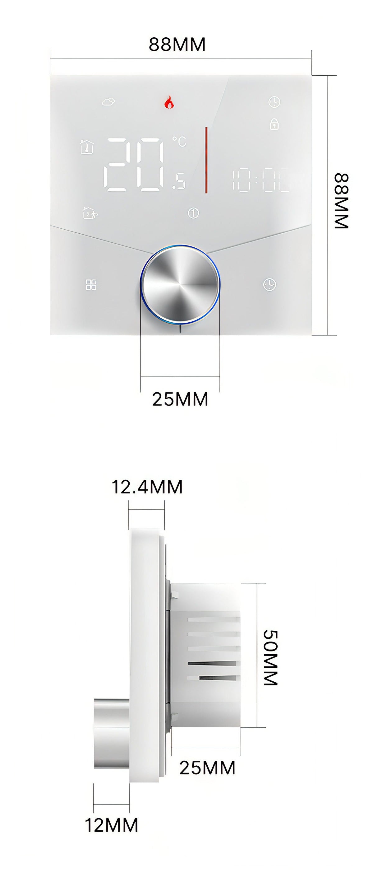 Noventrixa Heating Thermostat detail showcase
