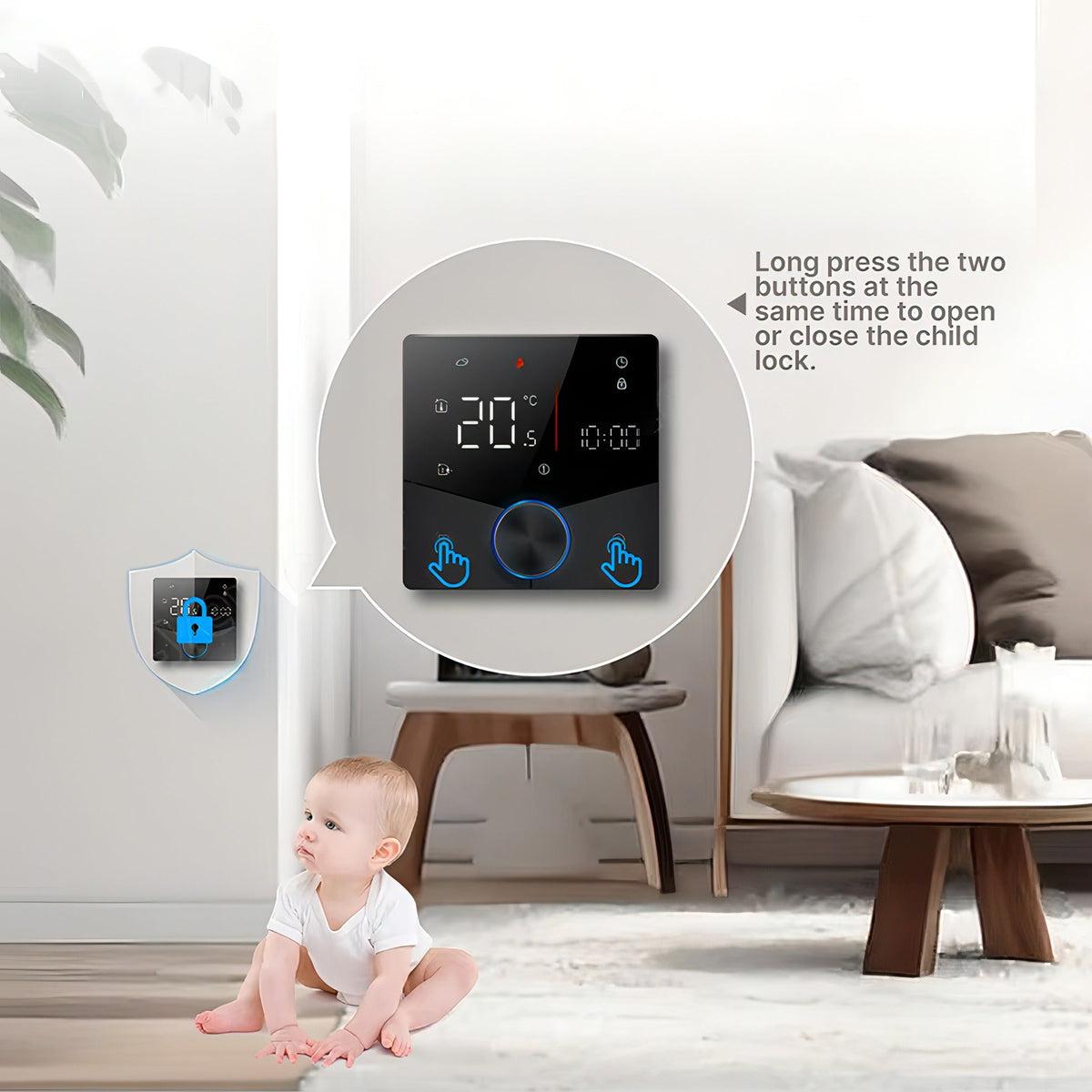 Noventrixa Heating Thermostat feature illustration