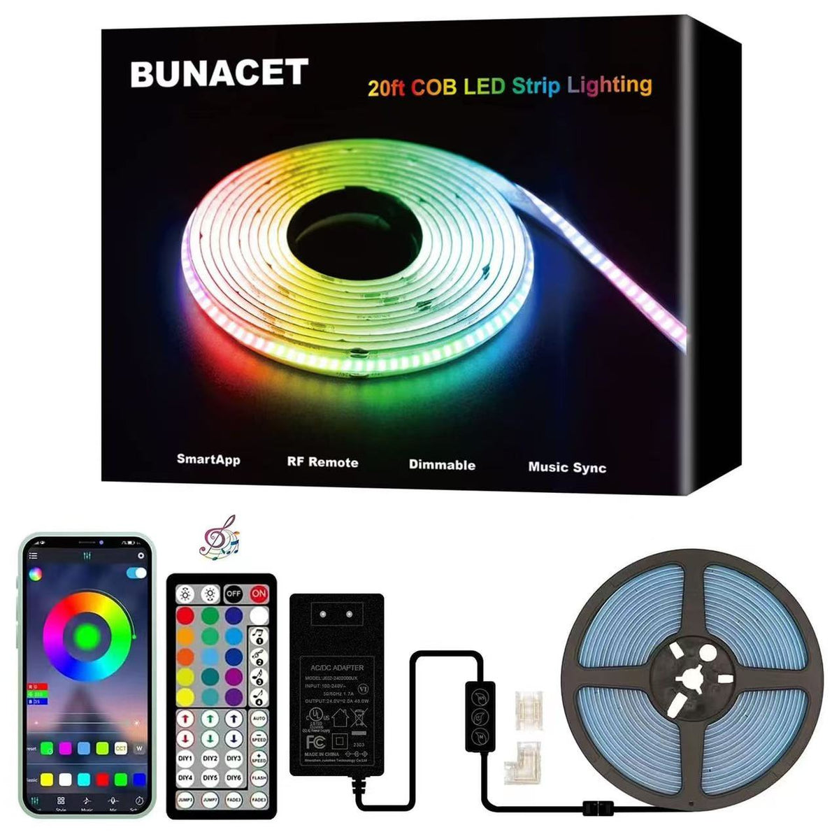 Noventrixa RGB LED Strip Lights 6m length
