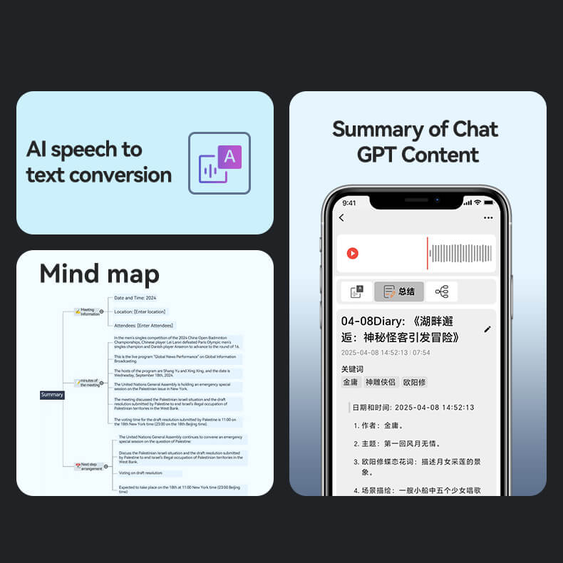 Noventrixa Smart AI Voice Recorder AI assistance