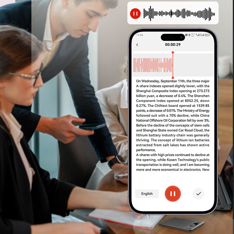 Noventrixa Smart AI Voice Recorder app operation recording
