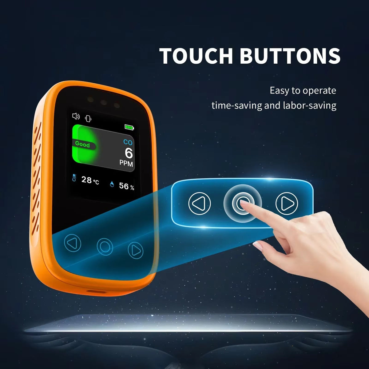 OxyyShield Carbon Monoxide Detector close up