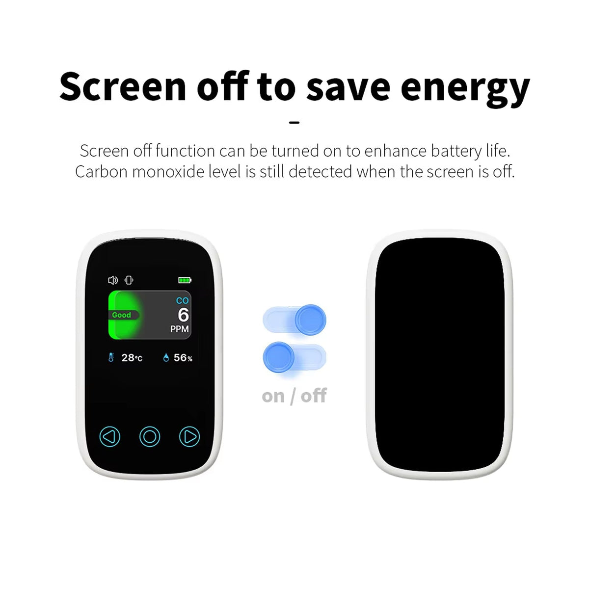 OxyyShield Carbon Monoxide Detector product angle