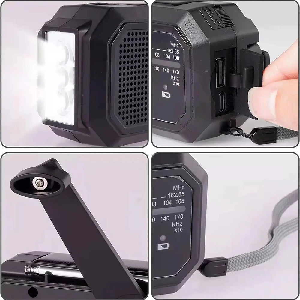 RadnixSkio Emergency Radio angled view
