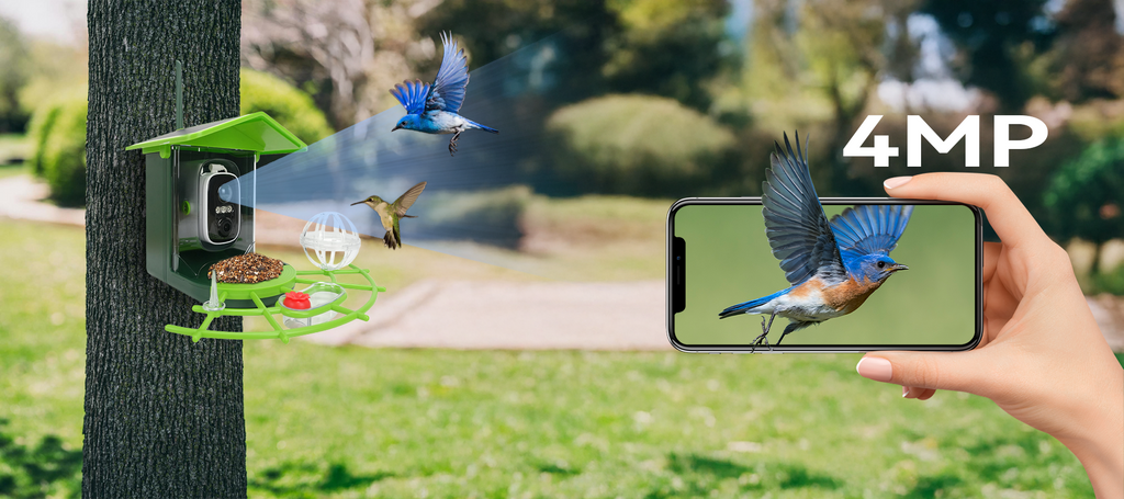 Revora Bird Feeder Camera 4MP high-definition camera