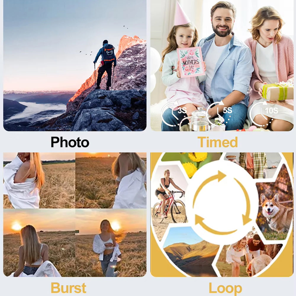 SnapPixie Digital Camera perfect framing with flip touchscreen