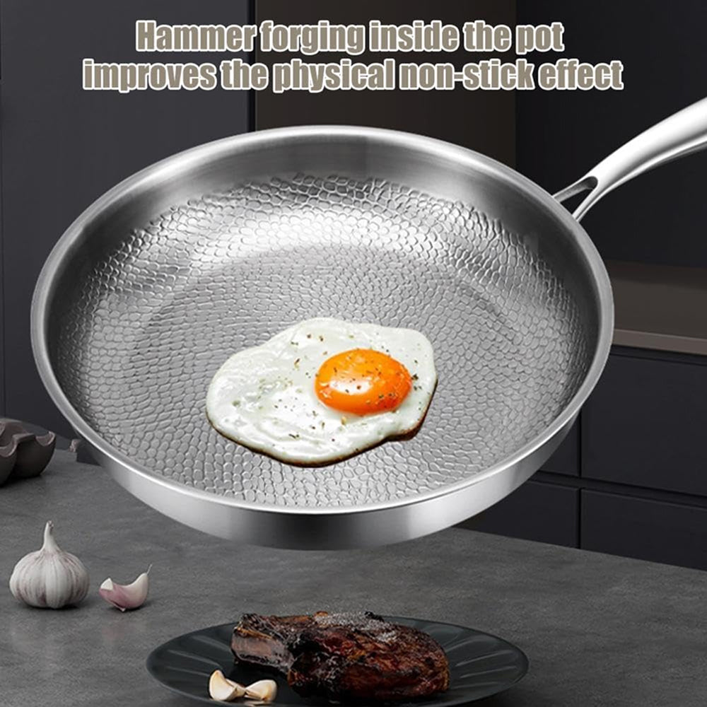 TipiVaxi Frying Pan titanium hammered surface