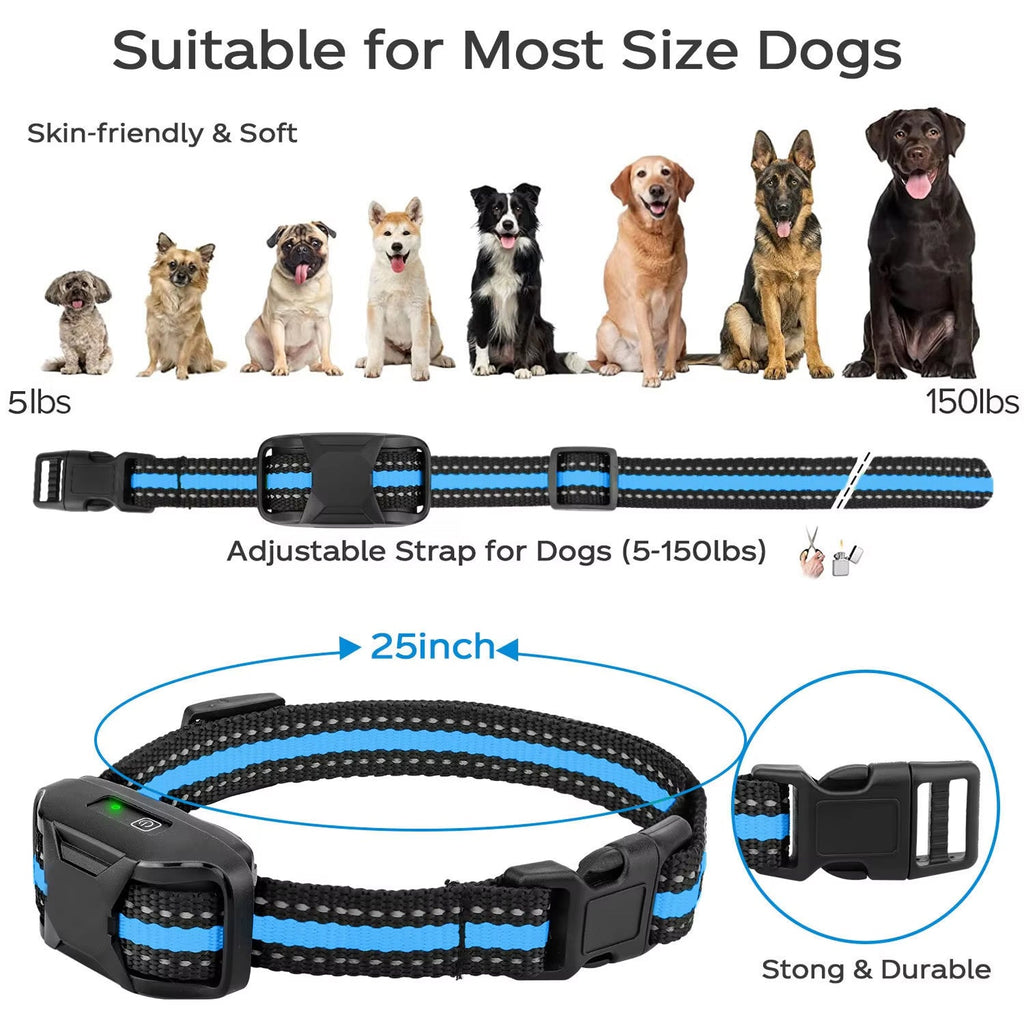 TrainyPaw Dog Training Collar adjustable strap for small to large dogs