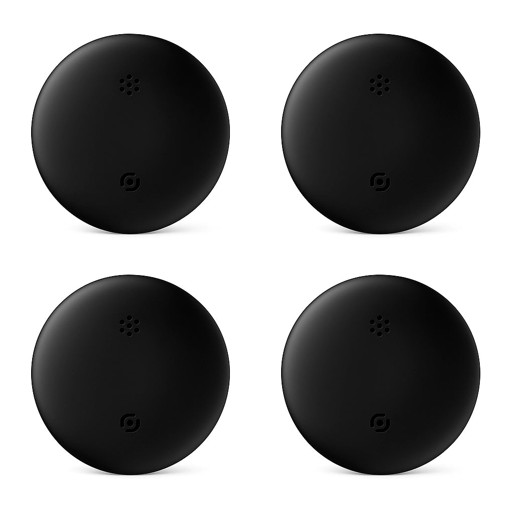 Vakoda Item Tracker 4-Pack, Black - Apple Find My Google Find Hub IPX6 365 days anti-theft