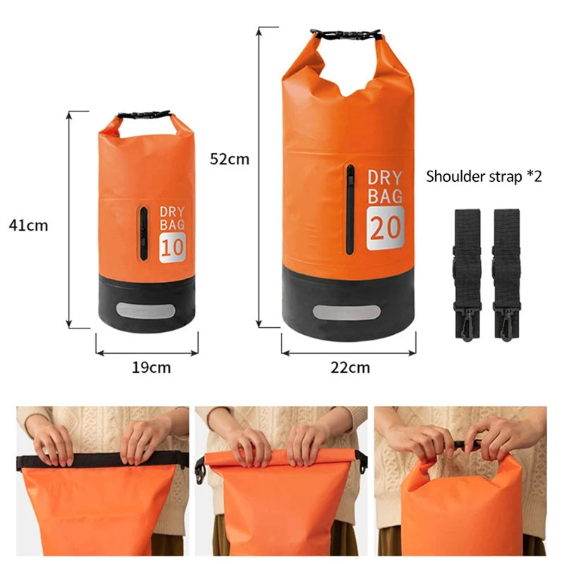 WaveeBack Dry Bag angled view