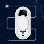White RelleBont Robot Window Cleaner device with a dark screen on a blue background